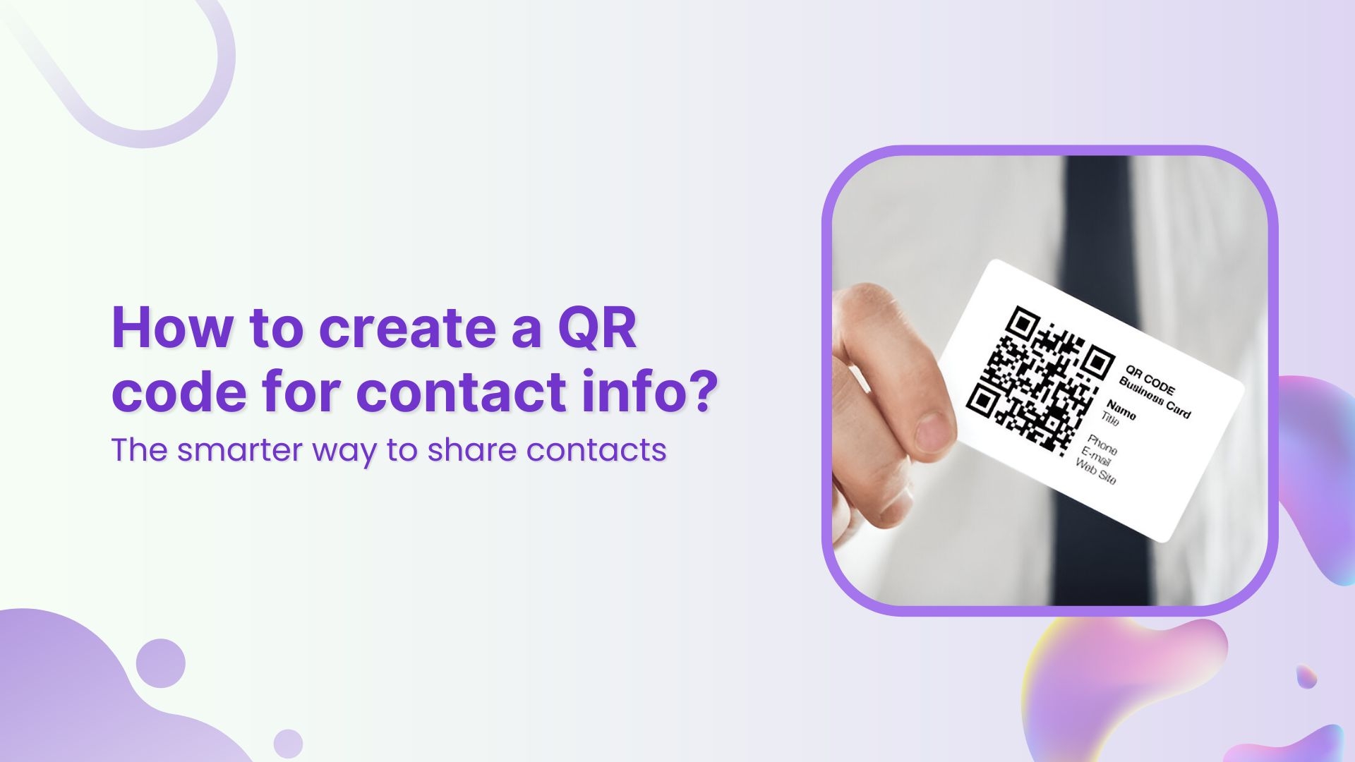 How to create a QR code to share your contact info instantly