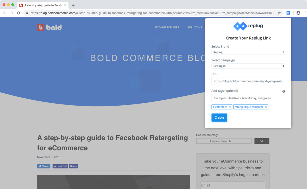 Replug's Chrome Extension
