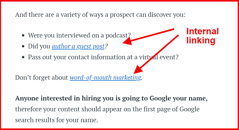 internal linking