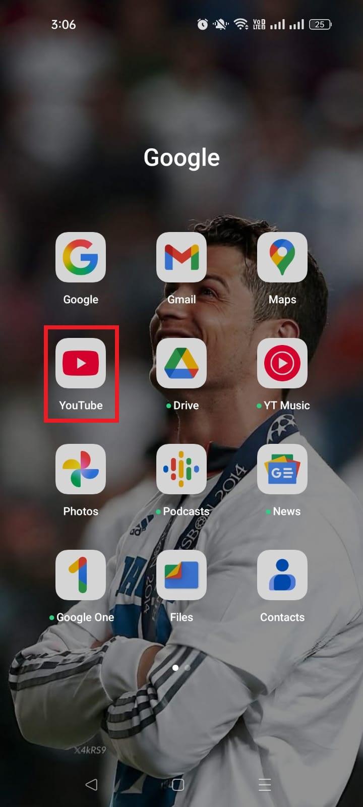 Open the YouTube app