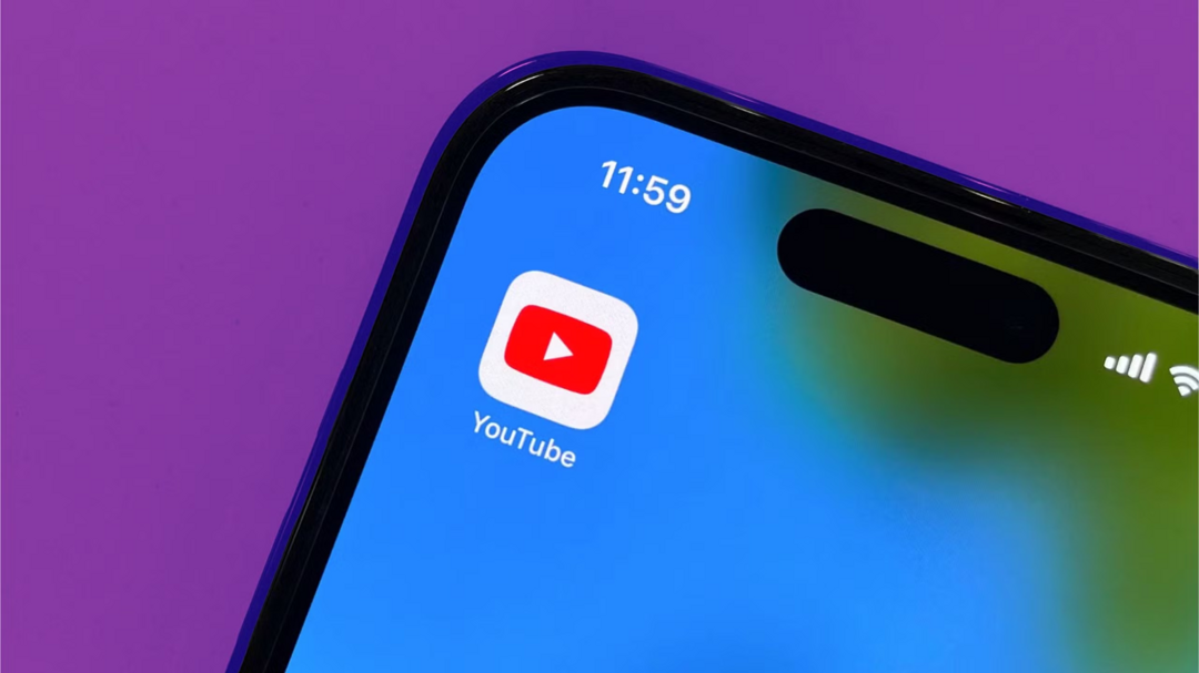 YouTube app on iPhone