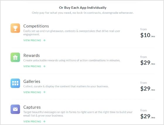 Gleam Pricing for individual plans