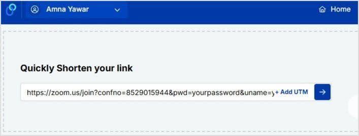 Paste Zoom meeting invite link - replug.io