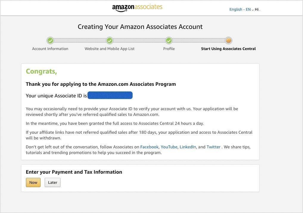 Enter payment and tax information