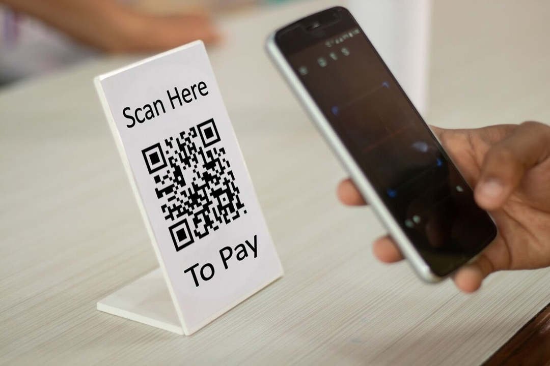 Pay via QR code scan