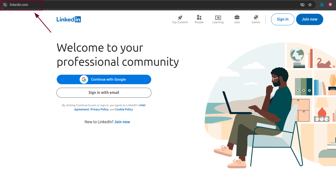 Go to LinkedIn.com