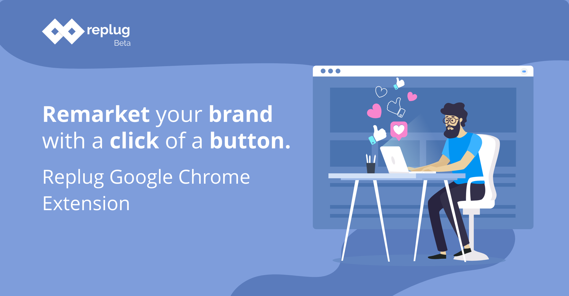 Remarket your brand with a click of a button – Replug Chrome Extension