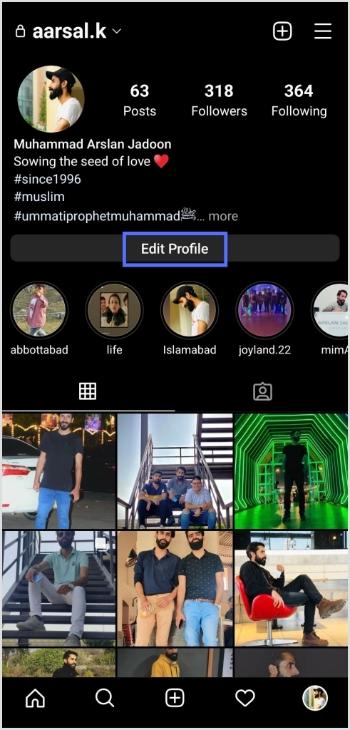 edit profile