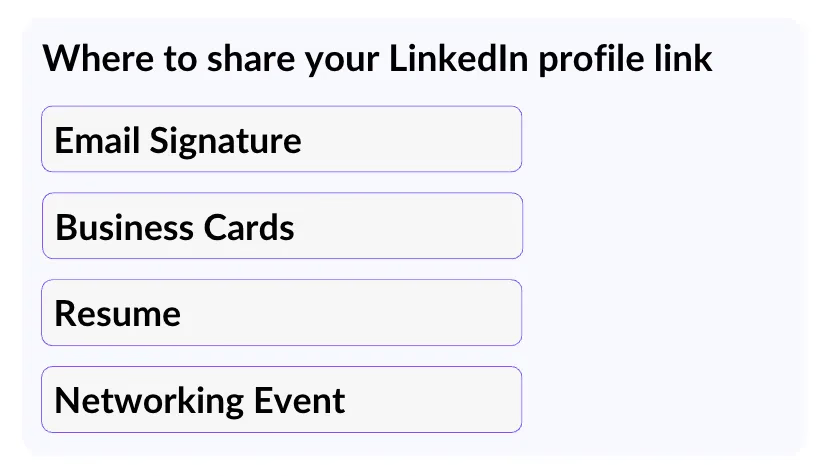 Places to share your LinkedIn profile in 2026