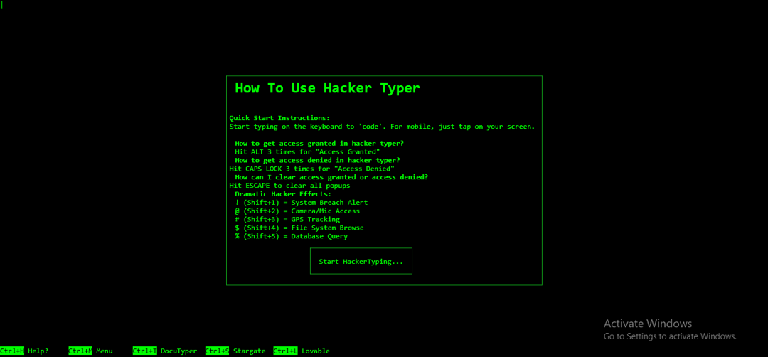 Hacker Typer