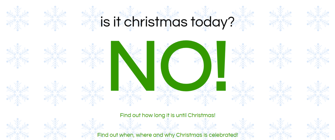 Is it Christmas Today
