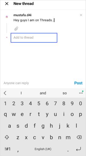 Add Instagram Threads