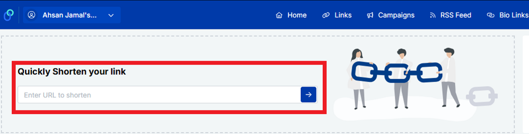 Quickly Shorten your link option inside Replug