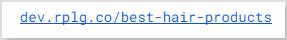 URL shortened by Replug