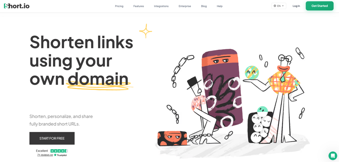 Short.io Homepage