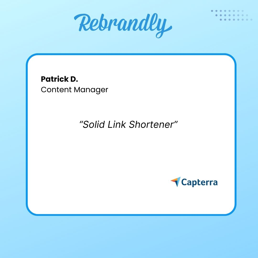 Rebrandly customer reviews