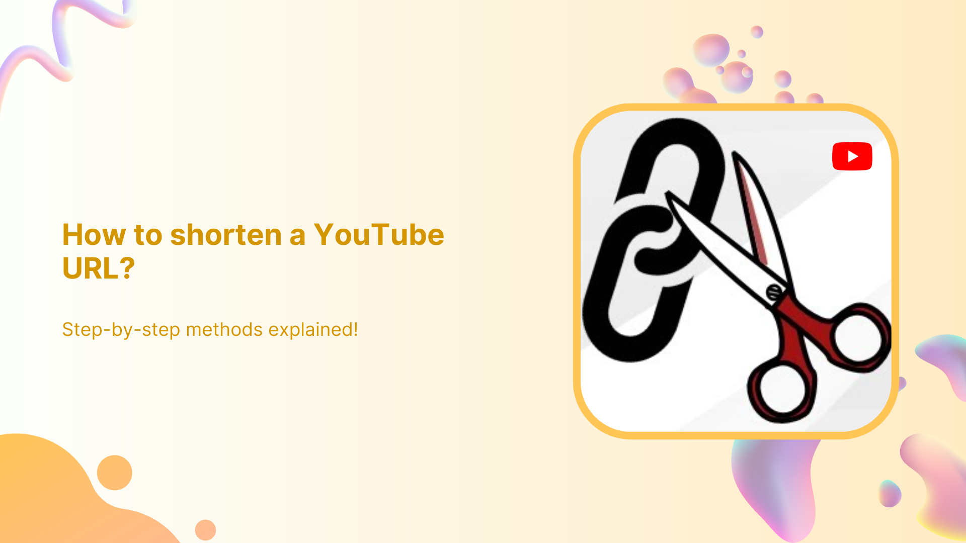 How to shorten a YouTube URL?
