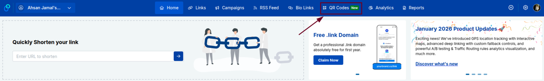 QR Codes option inside Replug dashboard
