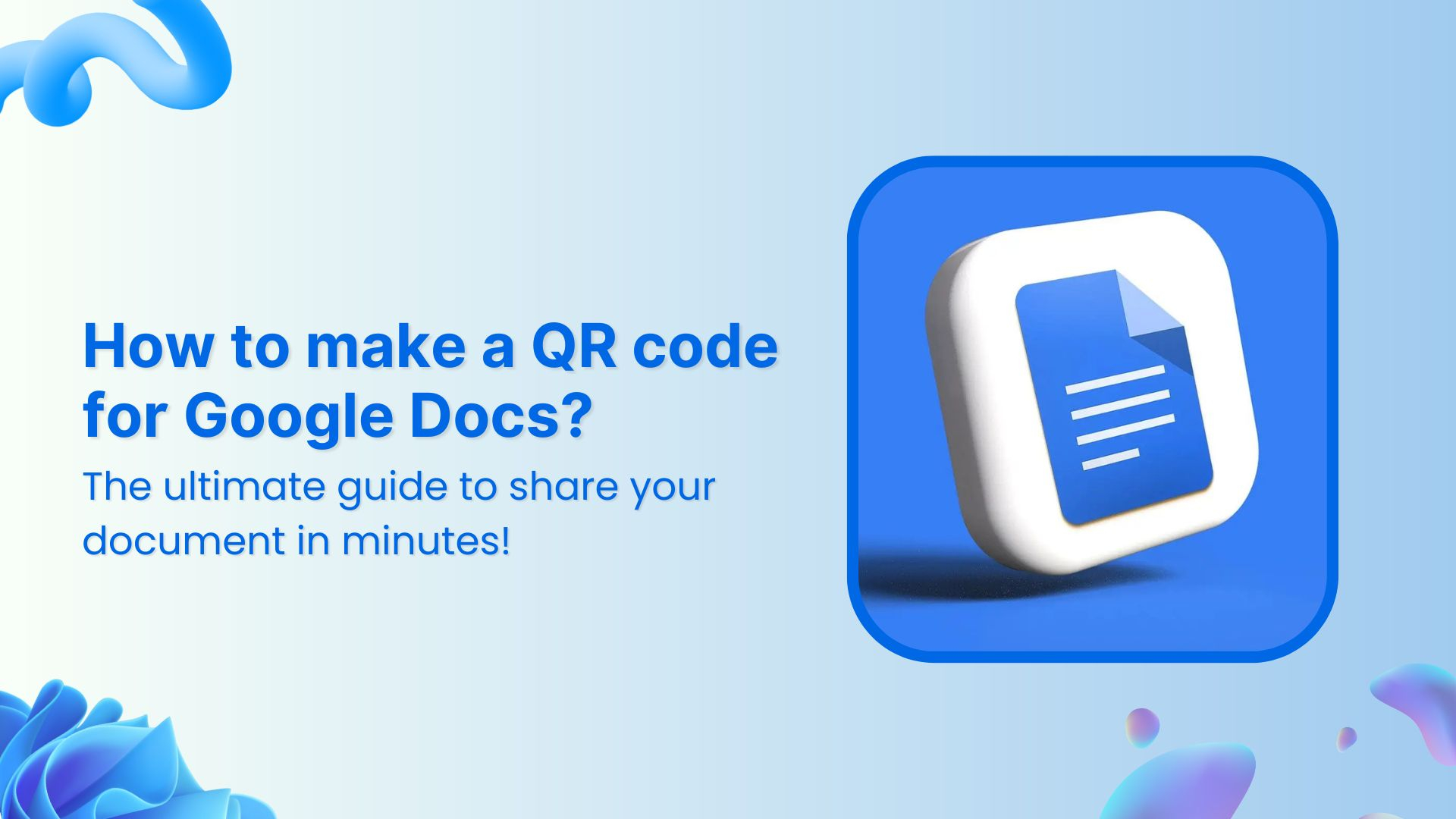 How to make a QR code for Google Docs?