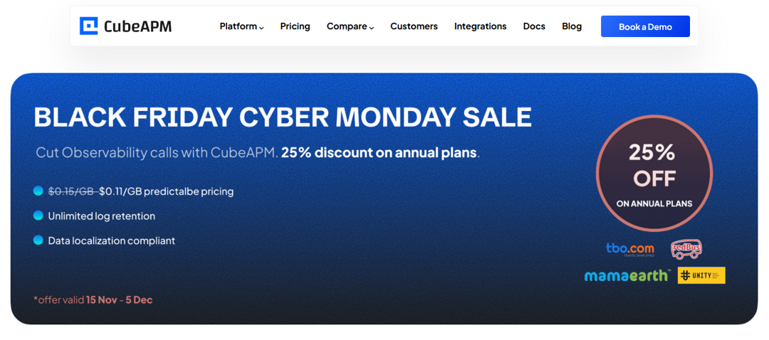 CubeAPM Black Friday Sale 2025