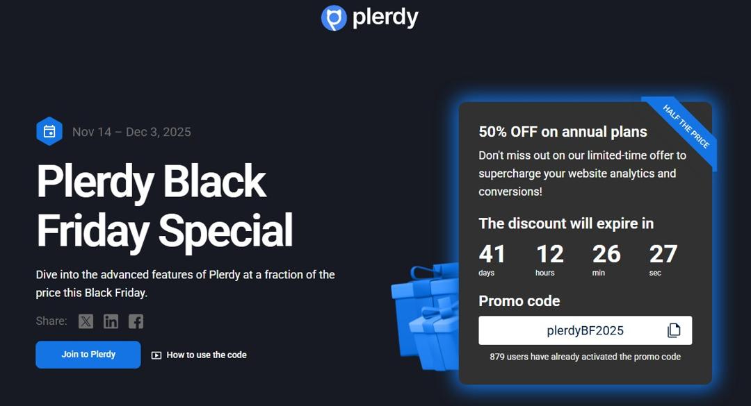 Plerdy Black Friday Sale 2025