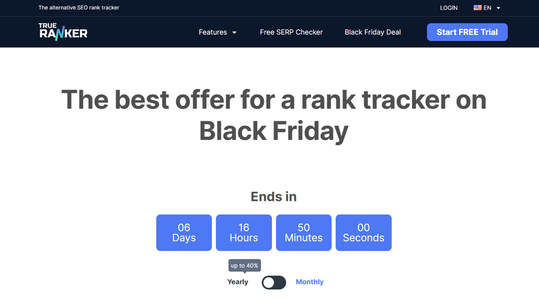 TrueRanker Black Friday Sale 2025