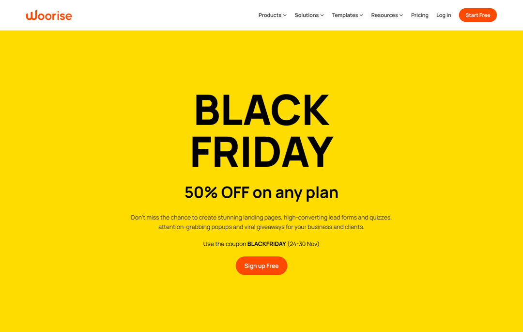 Woorise Black Friday Sale 2025