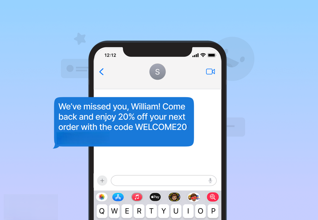 Re-engagement SMS marketing examples