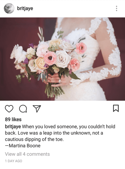 What is an Instagram caption