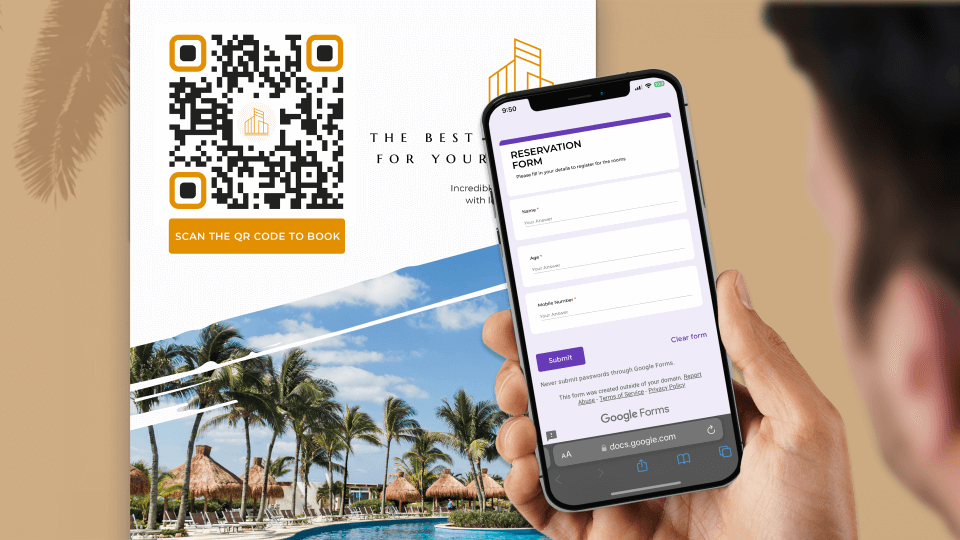 Online booking QR code