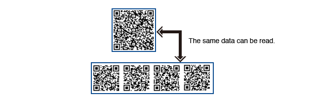 Structured append QR code