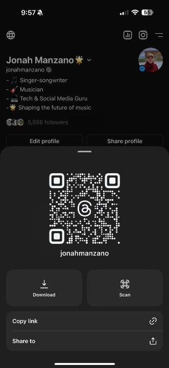 Threads QR code