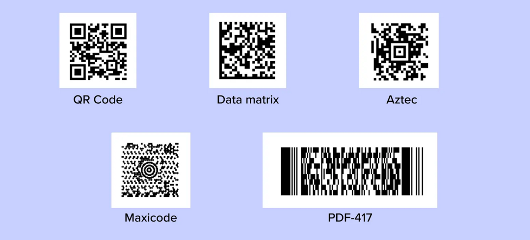 Types of 2D QR codes