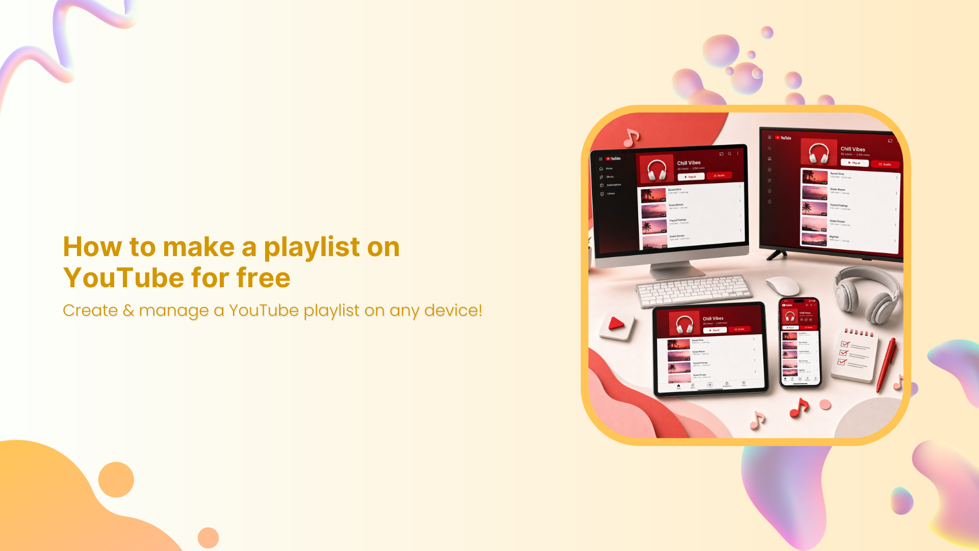 How to make a playlist on YouTube for free: Create & manage a YouTube playlist on any device!