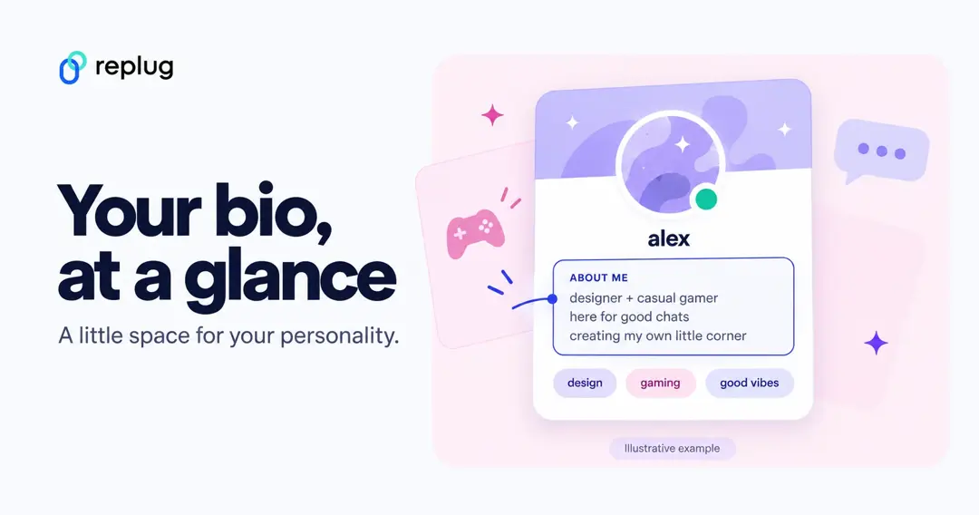 Illustrative Discord profile highlighting the About Me bio section