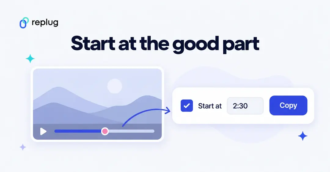 Link to a moment in a YouTube video: tick Start at, enter 2:30 and copy the link before adding it to your story