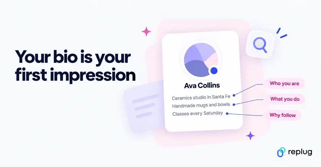 Your Instagram bio is your first impression: three bio lines that say who you are, what you do and why to follow