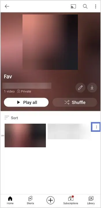 tap 3 dots