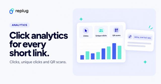 Replug click analytics: track clicks on every short link