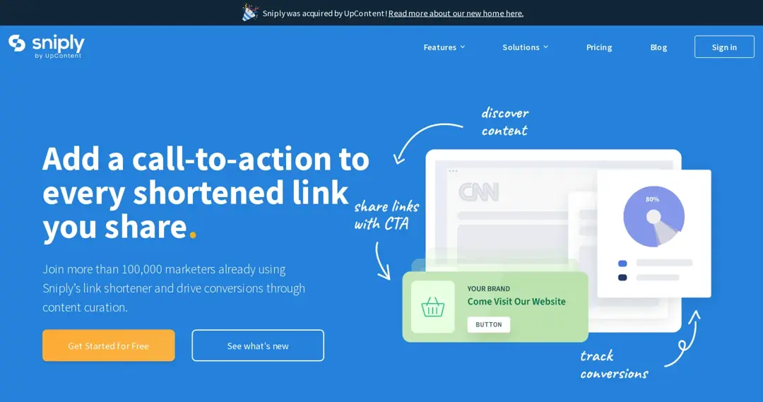 Sniply homepage (checked October 2026)