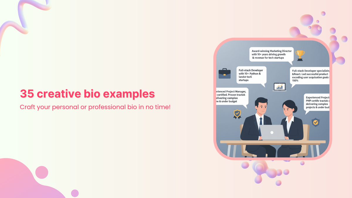 35 best bio examples for personal & professional use