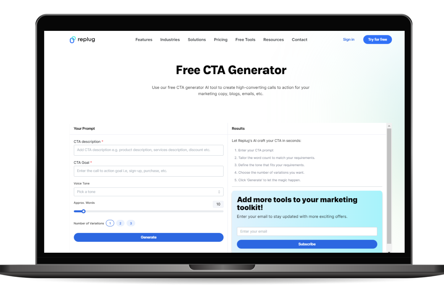 Free AI Tools For Everyone | Replug